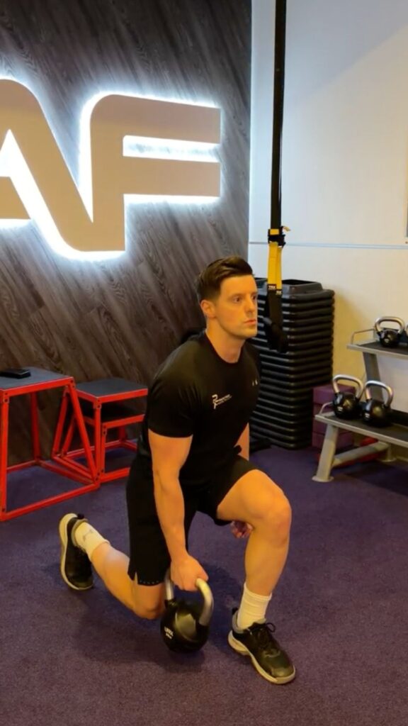 Split Squat With Kettlebell