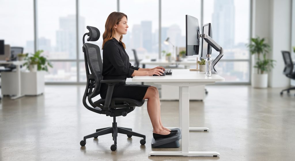 Workplace Ergonomics: 10 Tips To Improve Desk Posture And Reduce Neck And Back Pain 3 Set Up An Ergonomic Desk And Office Chair