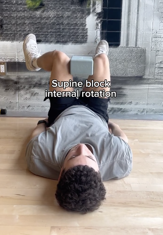 Supine Block Internal Rotation